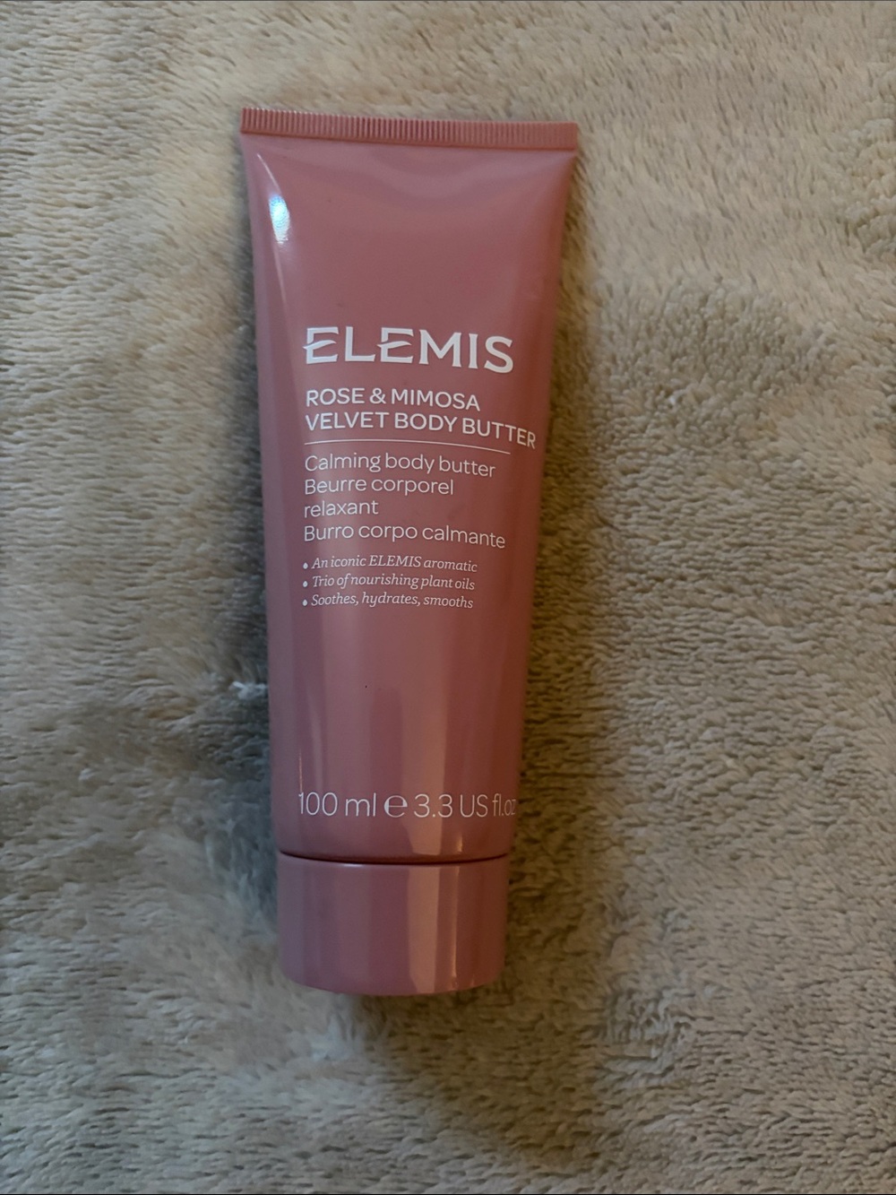 ELEMIS Rose & Mimosa Velvet Body Butter - Dusty Pink Tube